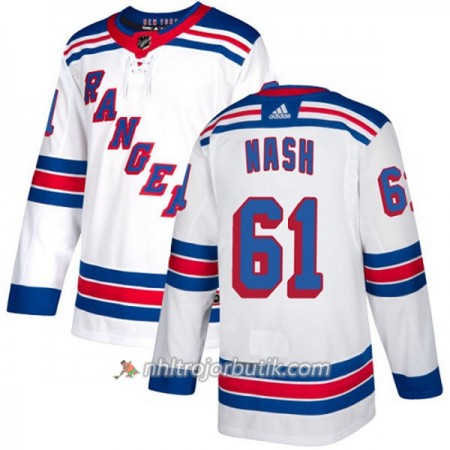 Män Ishockey New York Rangers Tröja Rick Nash 61 Adidas 2017-2018 Vit Authentic